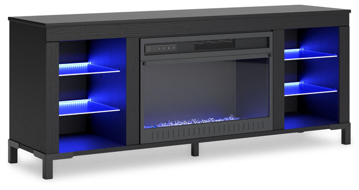 Cayberry - TV Stand With Fireplace - Black image 3