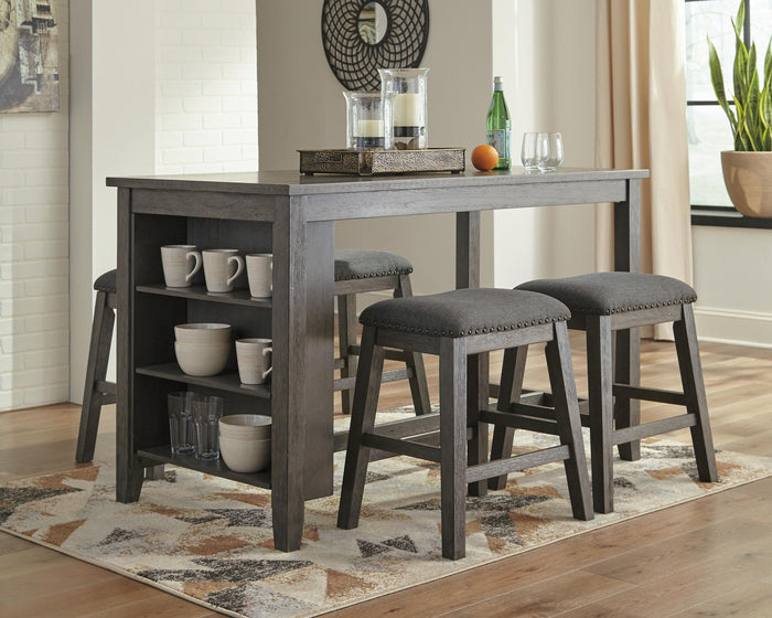 Caitbrook - Rectangular Dining Room Counter Table - Gray image 4