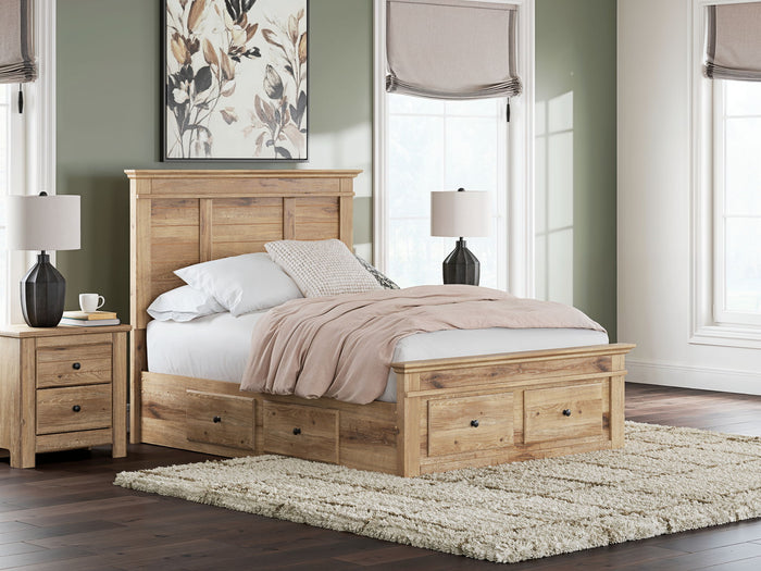 Makidern - Panel Storage Bed With Under Bed Storage Unit And Storage Footboard image 7