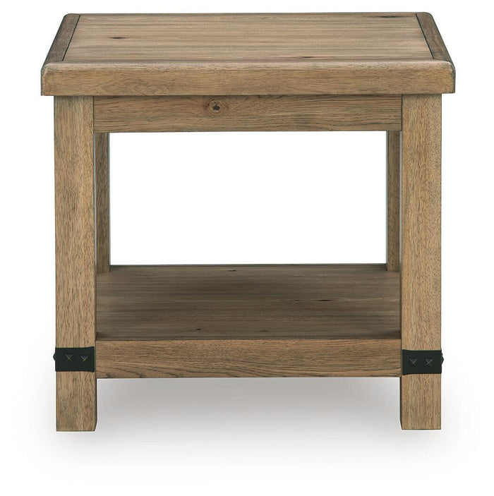 Ridgester - Rectangular End Table - Light Brown image 3
