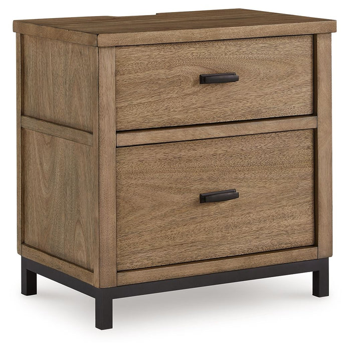 Tomtyn - Two Drawer Night Stand - Light Brown image 1