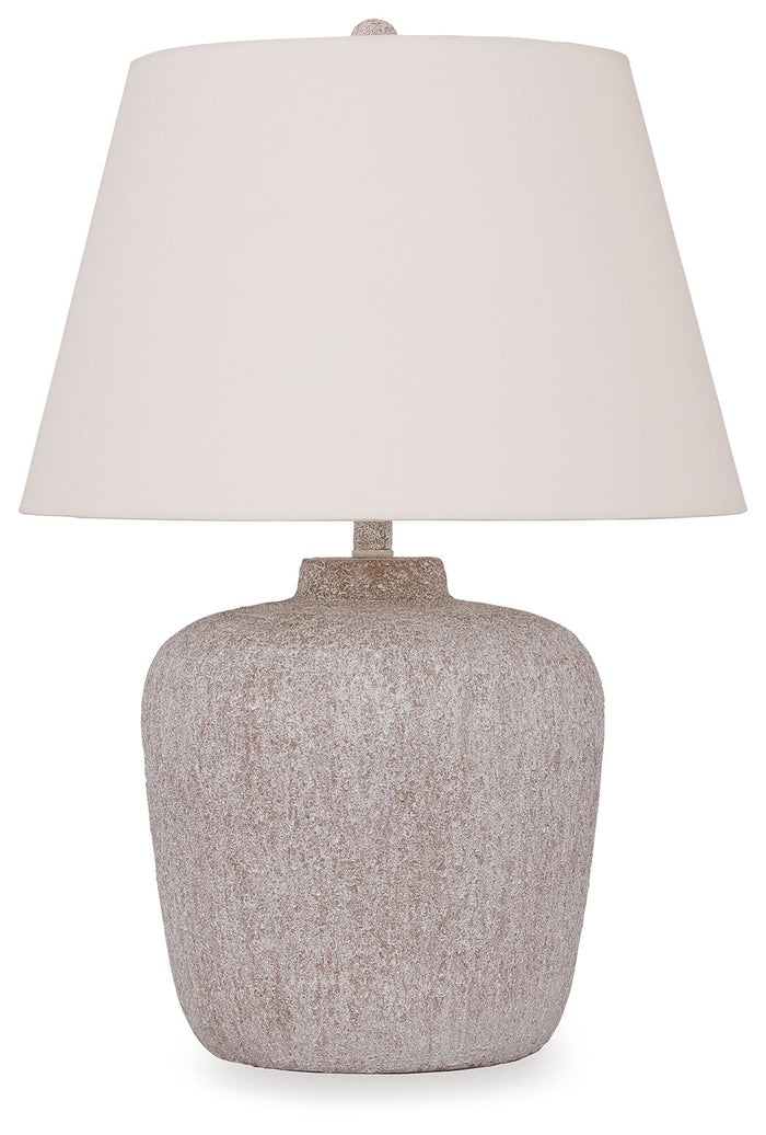 Danry - Metal Table Lamp - Distressed Cream image 1