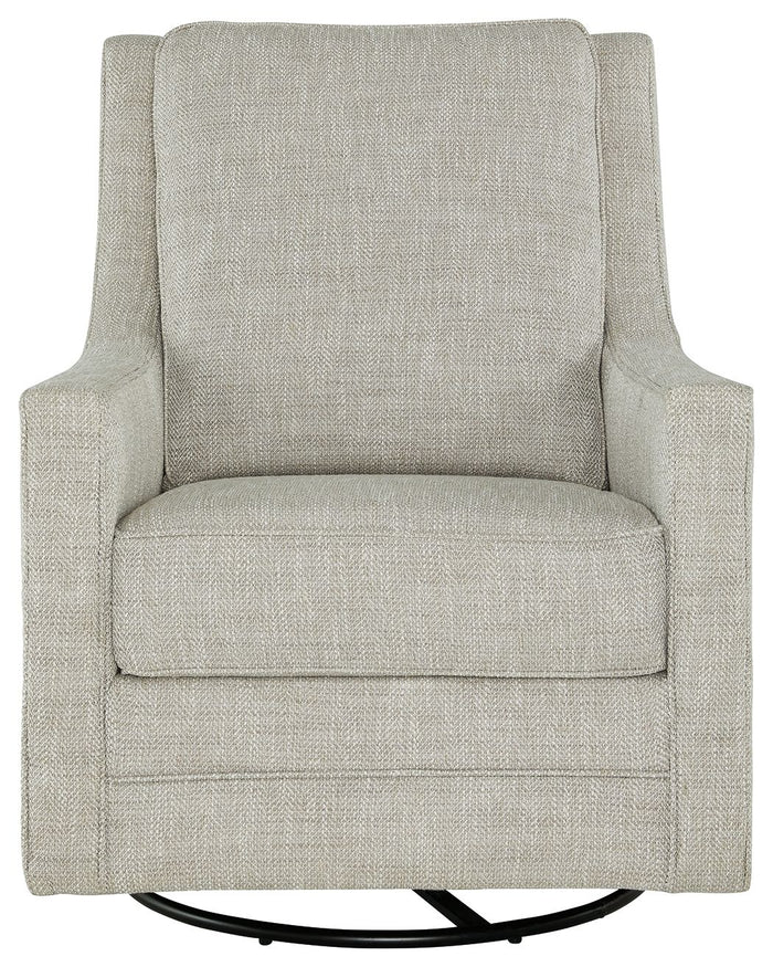 Kambria - Swivel Glider Accent Chair - Fabric - Fog image 2