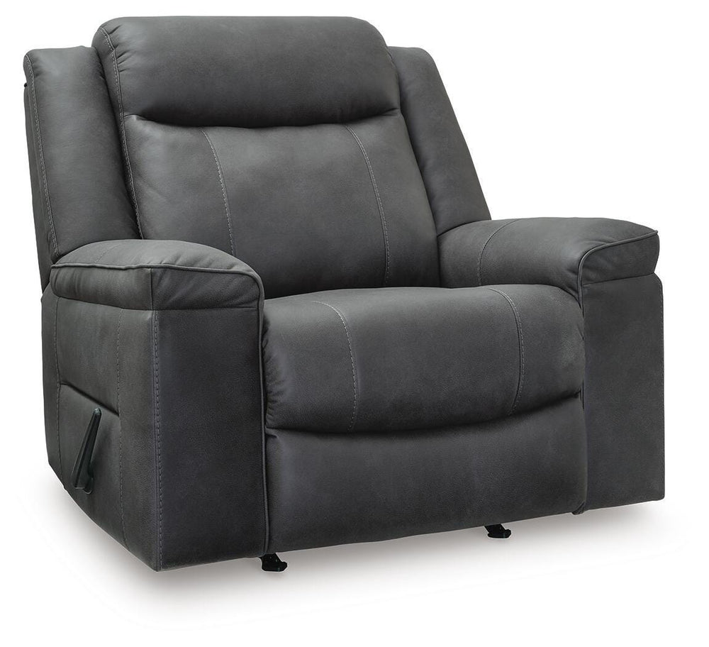Status Check - Rocker Recliner - Shadow - Faux Leather