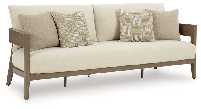 Serene Bay - Sofa With Cushion - Dark Brown / White image 1