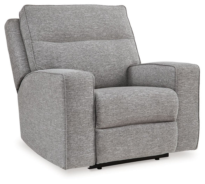 Biscoe - Power Recliner /Adj Headrest - Pewter image 1