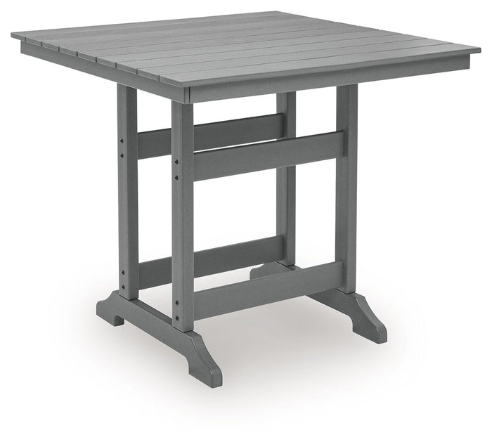 Sanctuary Beach - Square Counter Table With Umbrella Option - Dark Gray image 1