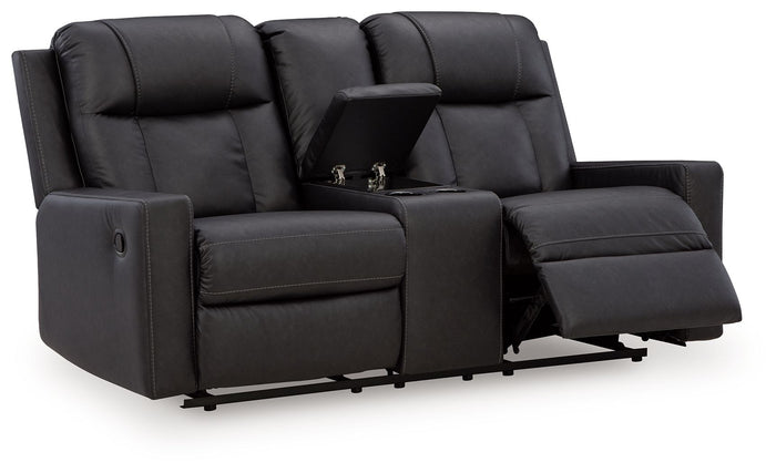 Mackmenville - Double Reclining Loveseat With Console image 4