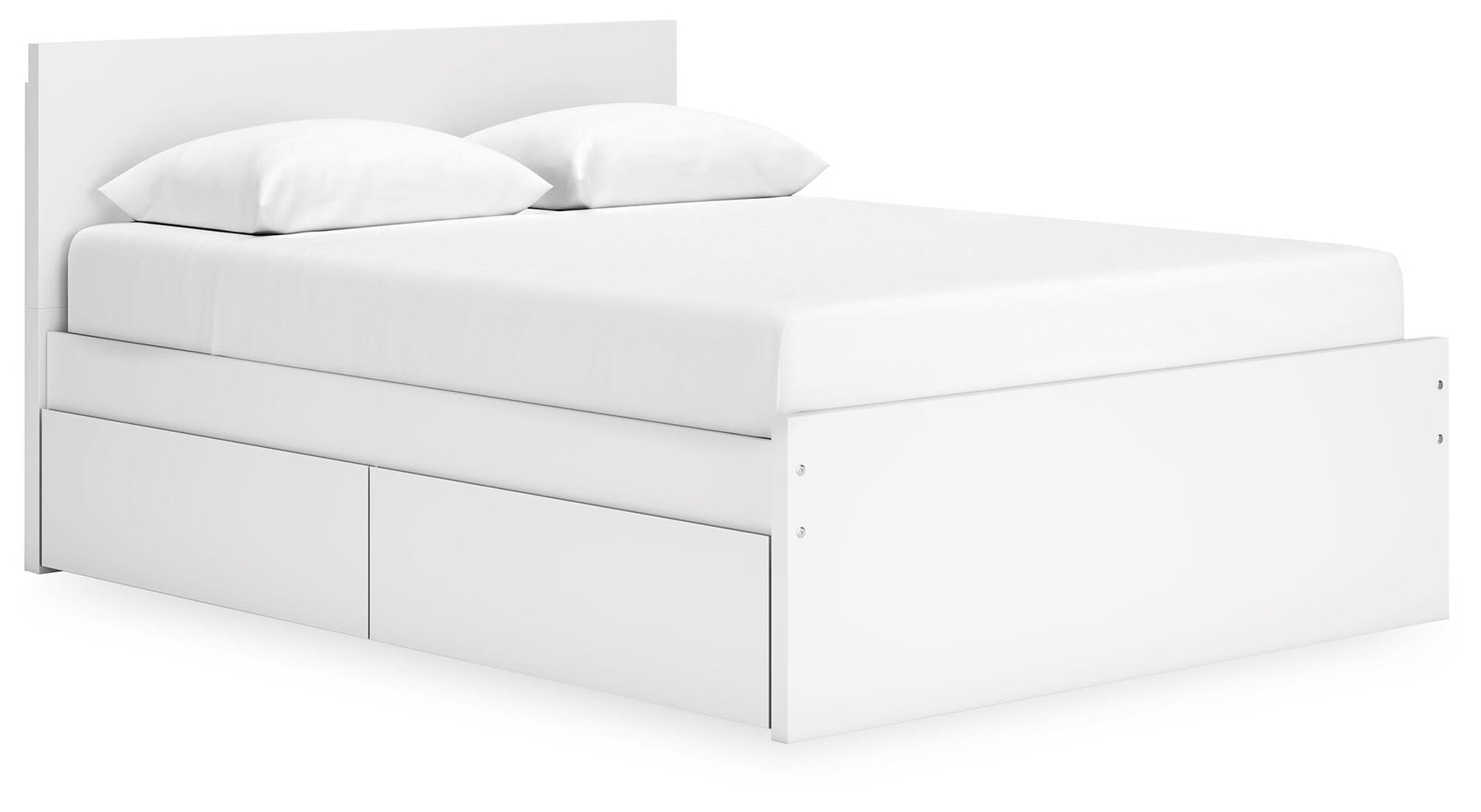 White / Queen / 2 Side Storage