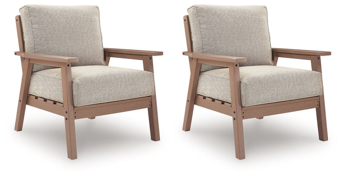 Grover Beach - Lounge Chair With Cushion (Set of 2) - Driftwood image 1