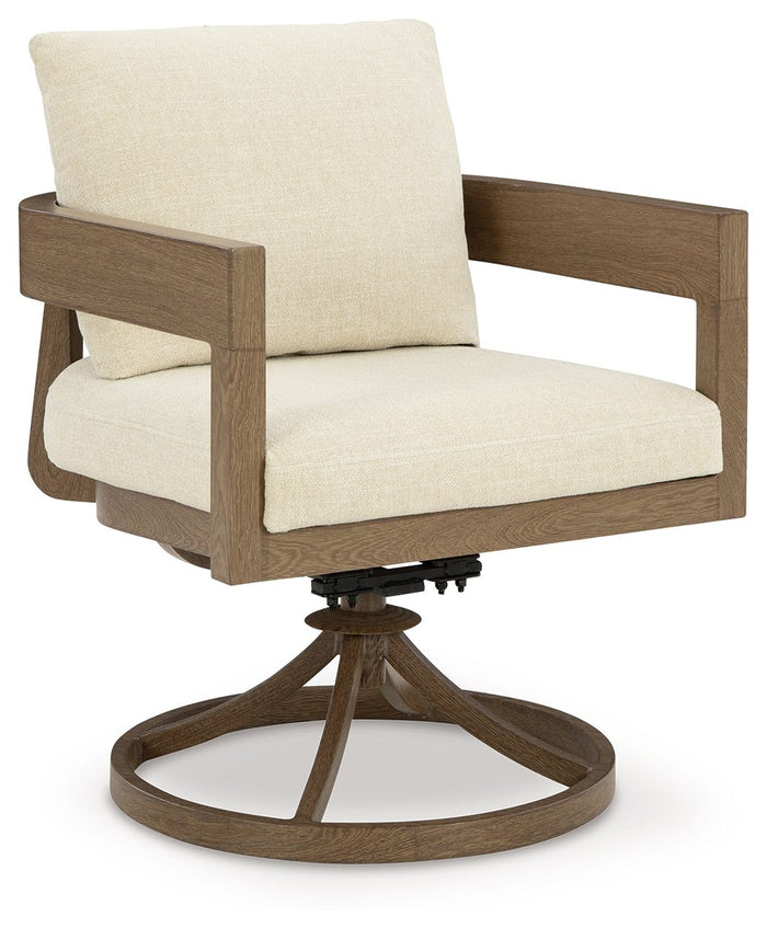 Serene Bay - Swivel Chair With Cushion (Set of 2) - Dark Brown / White image 3