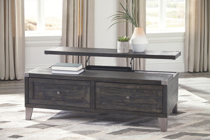 Todoe - Lift Top Cocktail Table - Dark Gray image 2