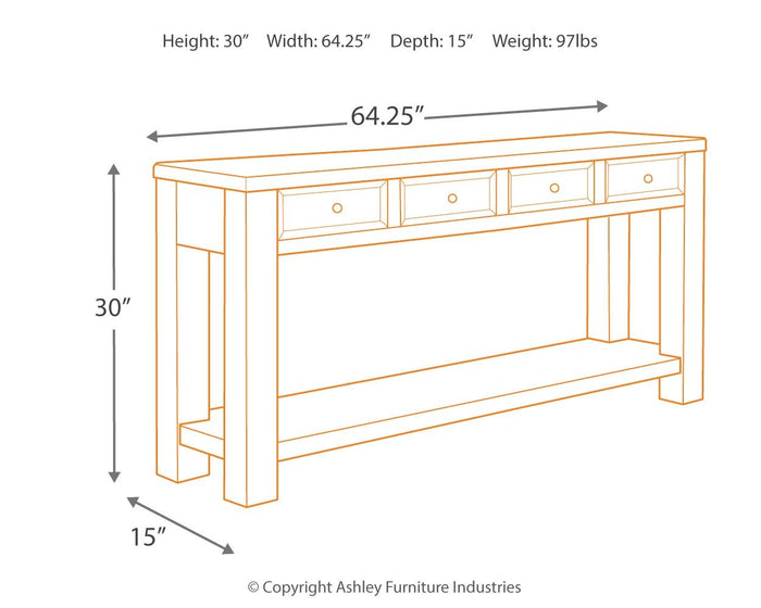 Gavelston - Sofa Table - Black image 2