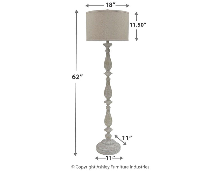Bernadate - Poly Floor Lamp - Whitewash image 2