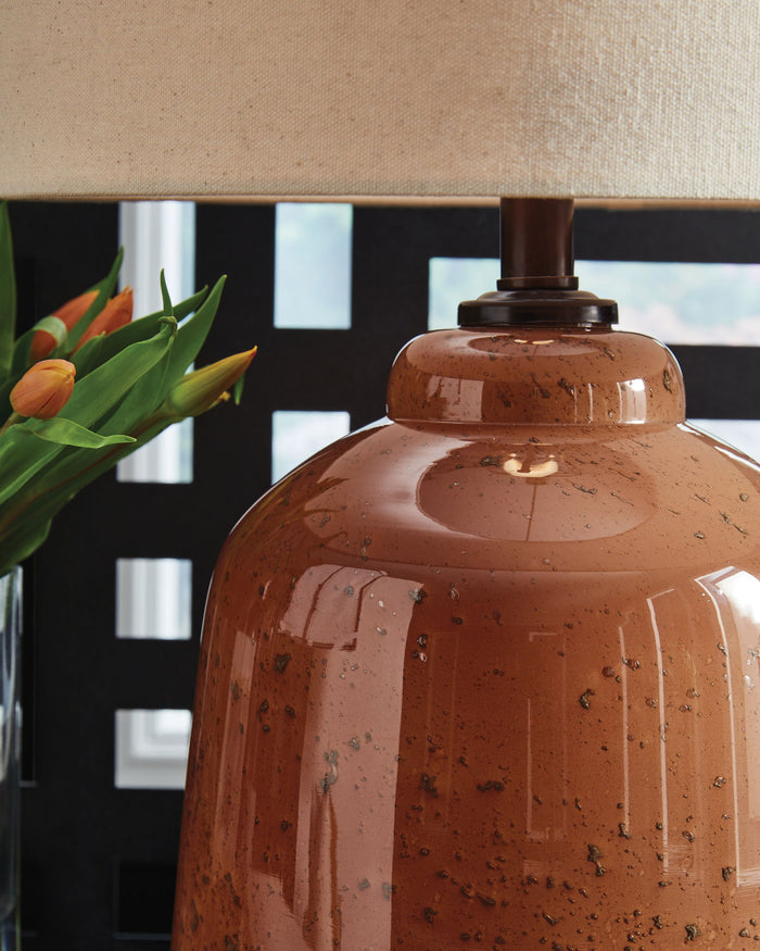 Aaleahya - Glass Table Lamp - Rust image 3