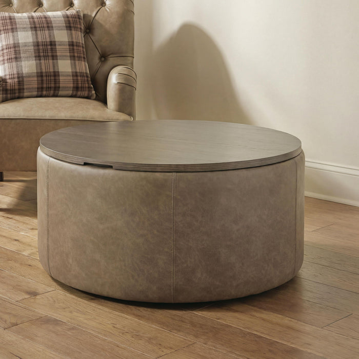 Bethanstone - Storage Ottoman - Warm Brown image 2