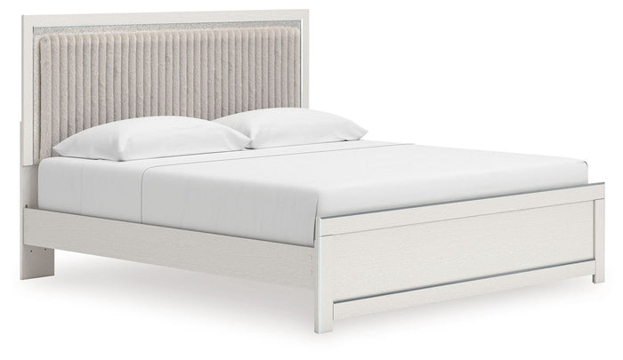 Zuraleus - Upholstered Panel Platform Bed With Roll Slats image 3