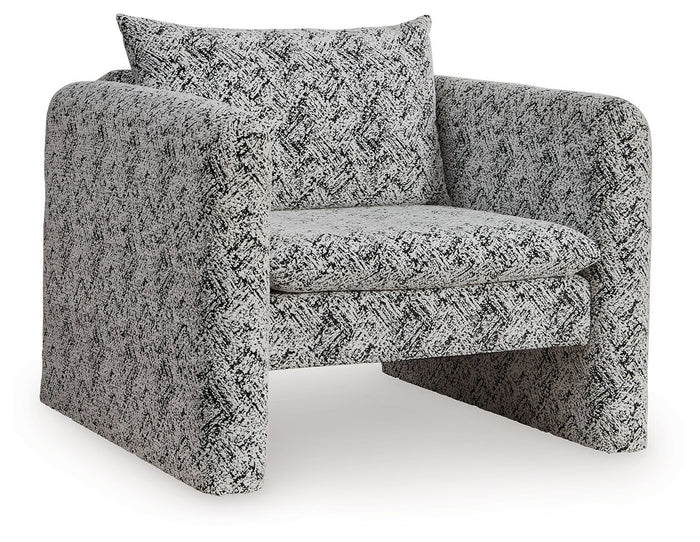 Kenbell - Accent Chair - Black / White image 1