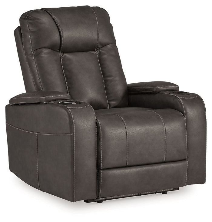 Feazada - Power Recliner With Adj Headrest image 1