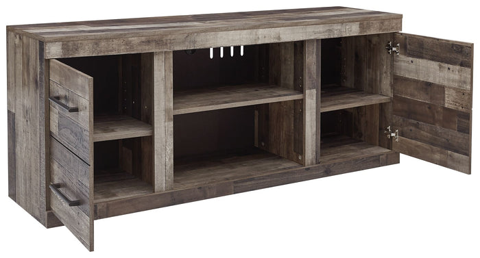 Derekson - LG TV Stand w/Fireplace Option - Multi Gray image 3