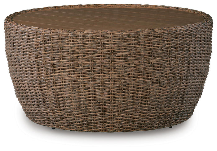Double Point - Round Cocktail Table - Beige image 1
