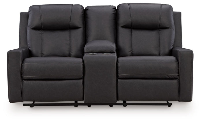 Mackmenville - Double Reclining Loveseat With Console image 5