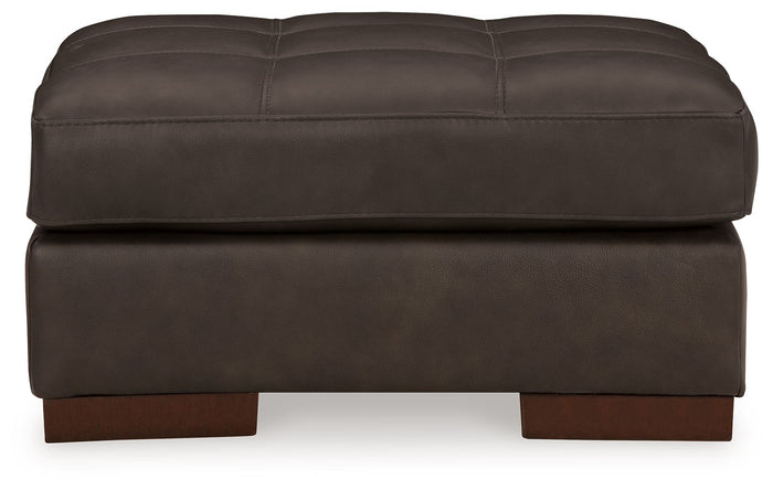 Luigi - Ottoman - Leather Match - Thunder image 2