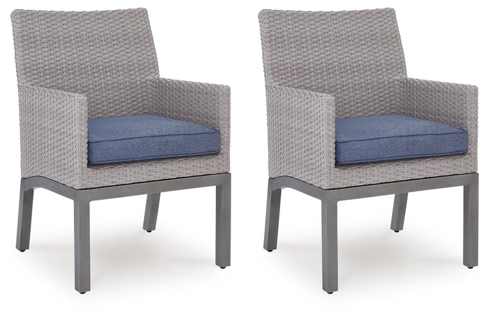 Half Moon Beach - Arm Chair With Cushion (Set of 2) - Blue / Gray image 1