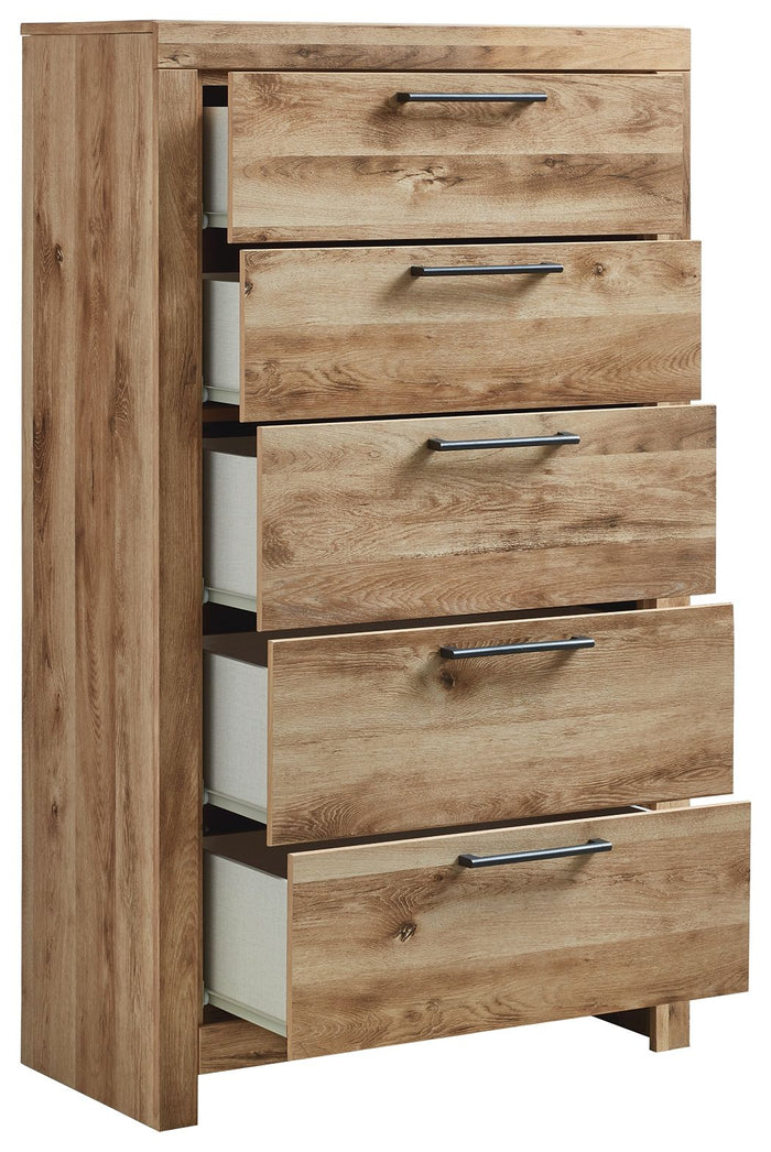 Hyanna - Five Drawer Chest - Tan Brown image 2