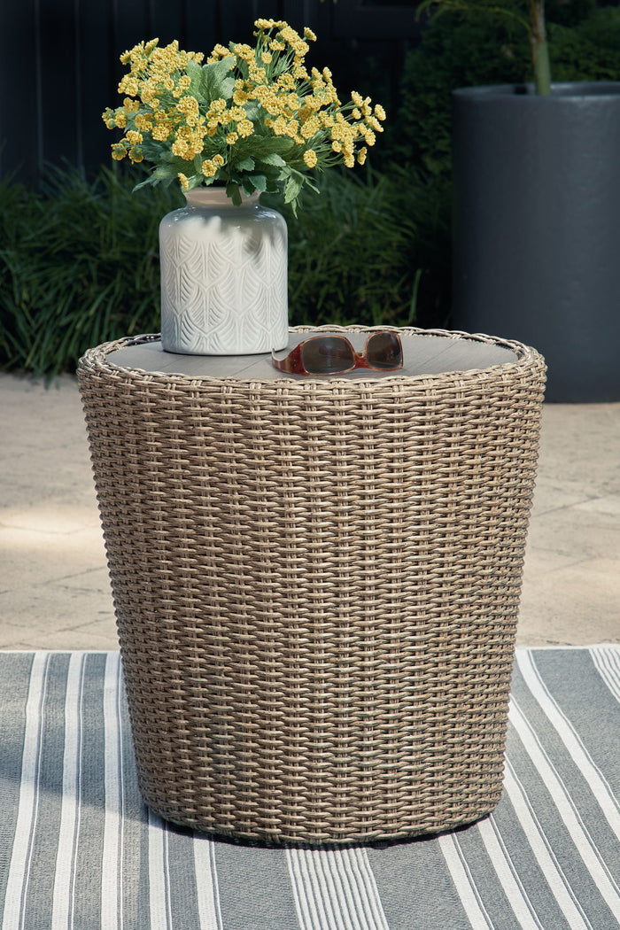 Danson - Round End Table - Beige image 2
