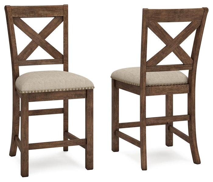 Moriville - Upholstered Barstool (Set of 2) - Beige image 1