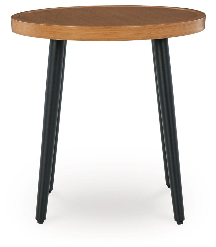 Horizon Hall - Round End Table - Two-tone Brown image 4