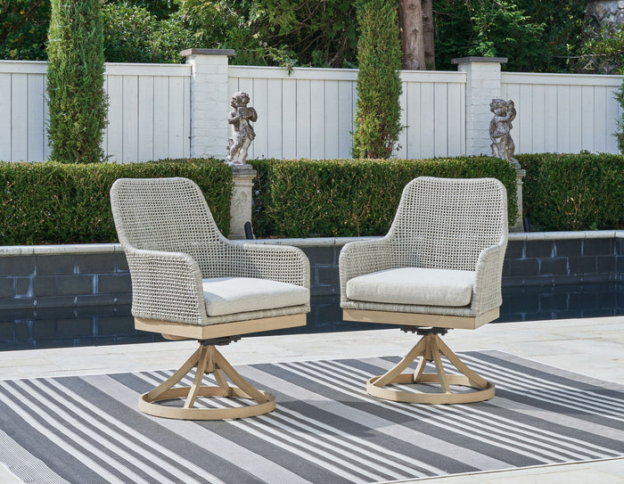 Seton Creek - Swivel Chair With Cushion (Set of 2) - Gray image 2