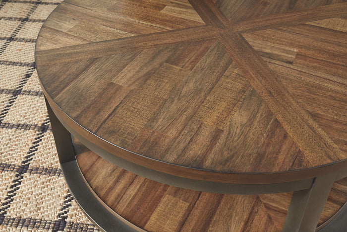 Roybeck - Occasional Table Set (Set of 3) - Light Brown / Bronze image 3