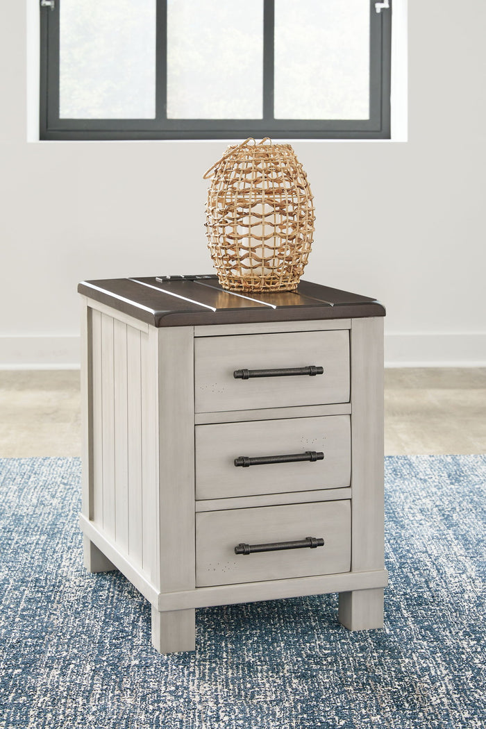 Darborn - Chair Side End Table - Gray / Brown image 3