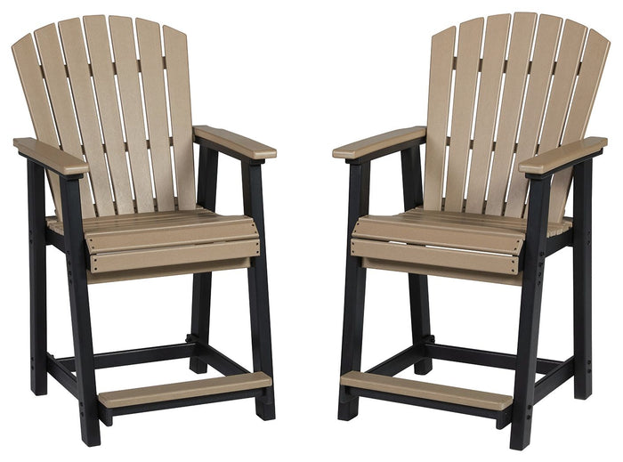 Fairen Trail - Barstool (Set of 2) - Black / Driftwood image 1