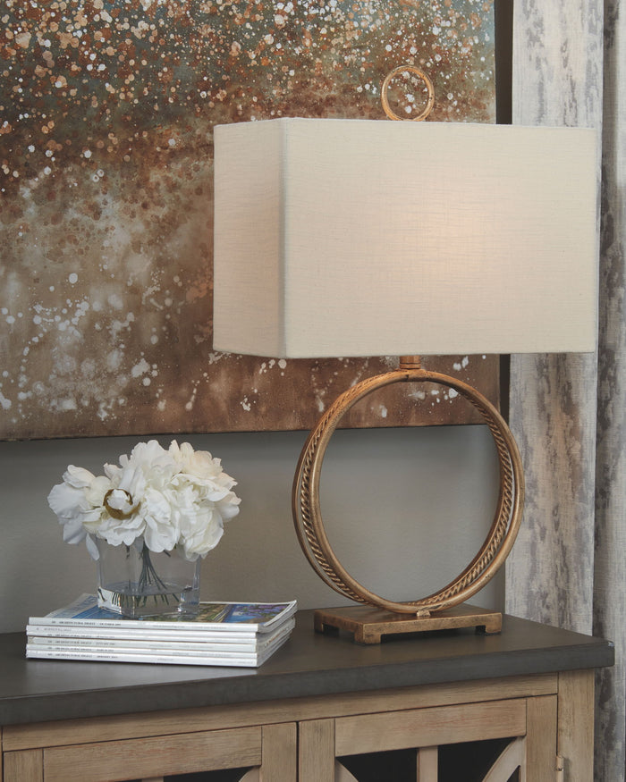 Mahala - Metal Table Lamp  - Antique Gold Finish image 2