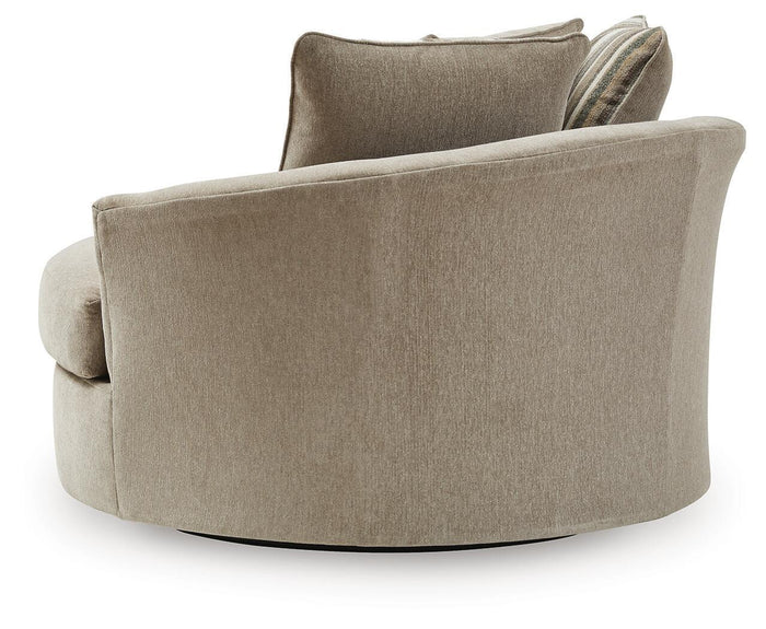 Linenhause - Oversized Swivel Accent Chair - Dune image 2