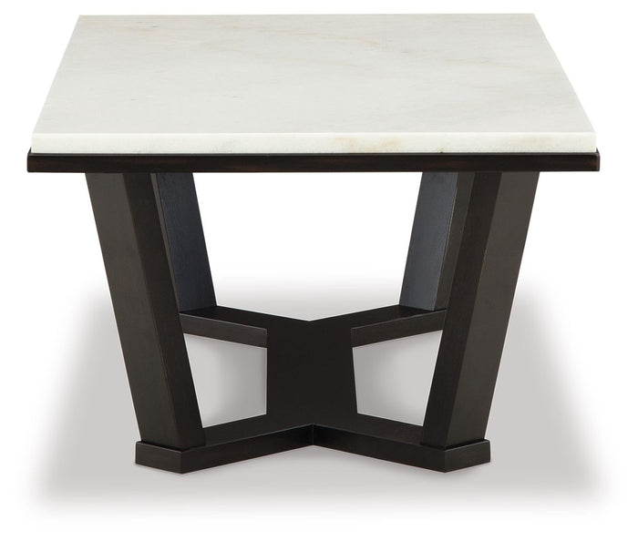 Fostead - Rectangular Cocktail Table - White / Espresso image 2