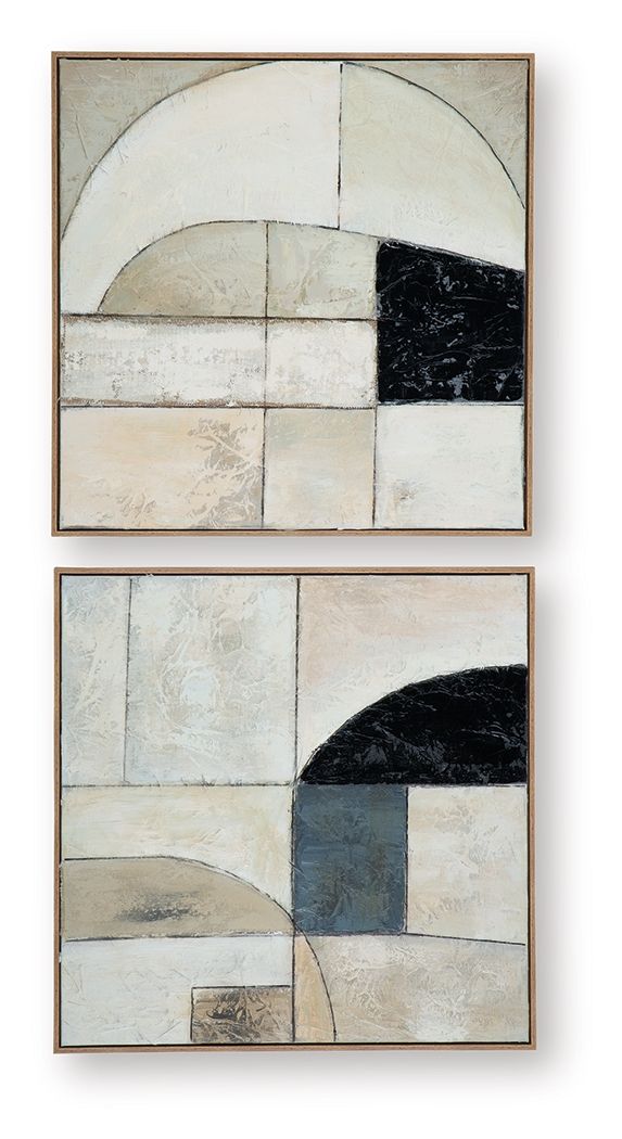 Bexlen - Wall Art Set (Set of 2) - Tan / Taupe / Black image 2