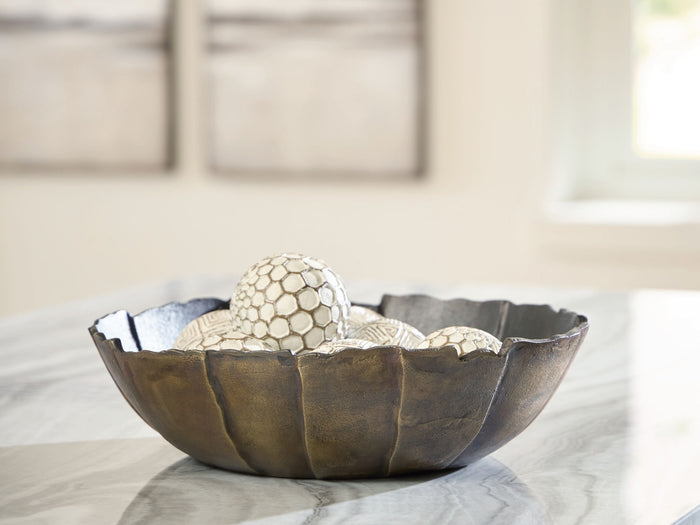 Aidman - Bowl - Black / Antique Gold Finish image 3