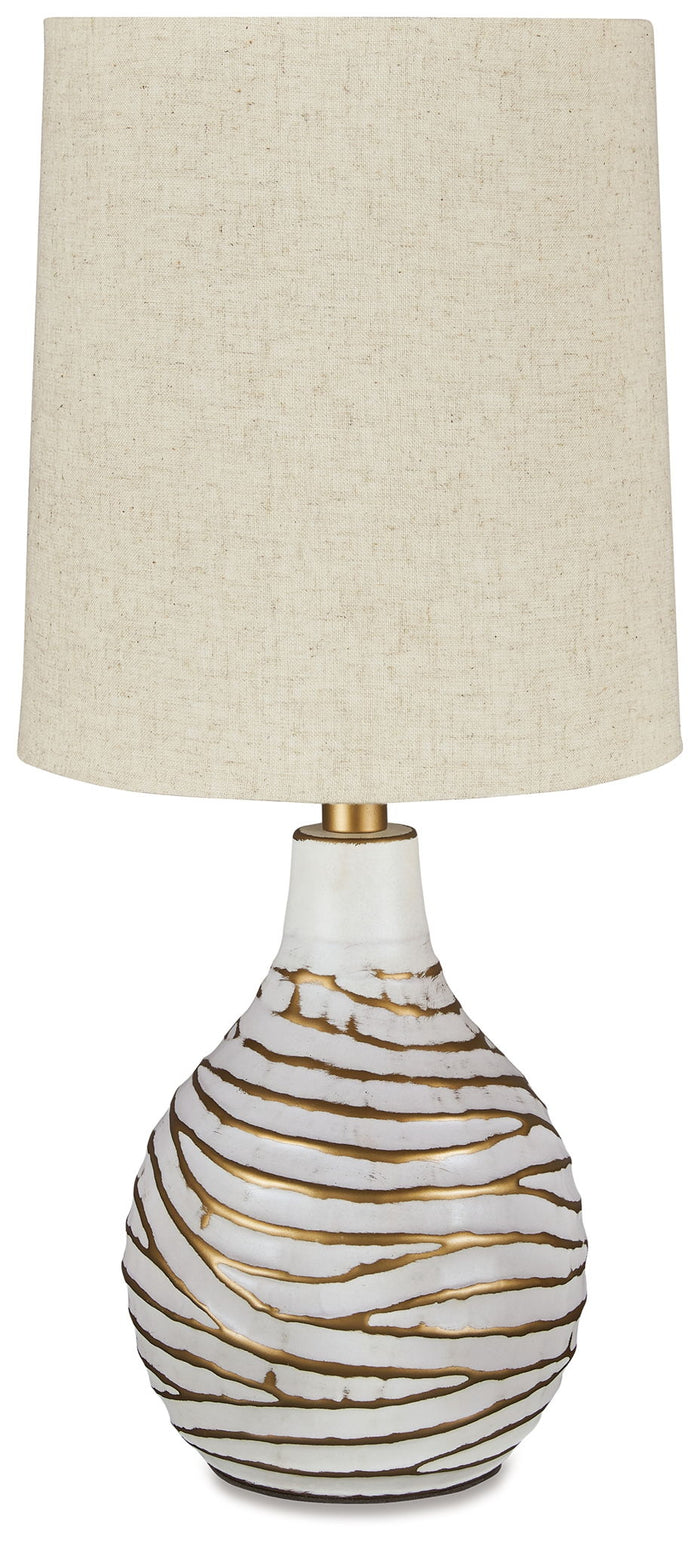 Aleela - Metal Table Lamp  - White / Gold Finish image 1