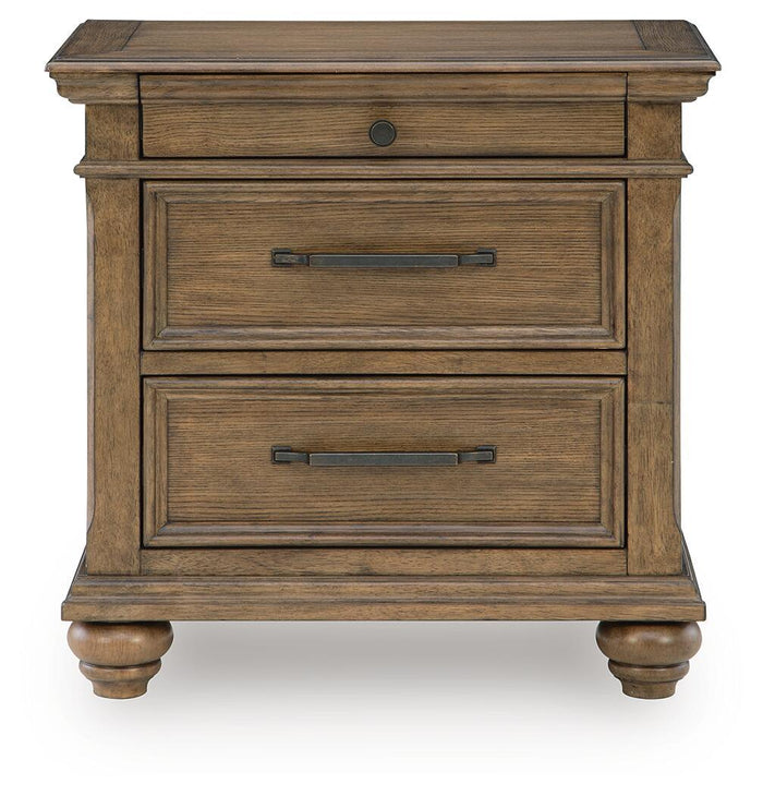 Karallin - Three Drawer Night Stand - Medium Brown image 3