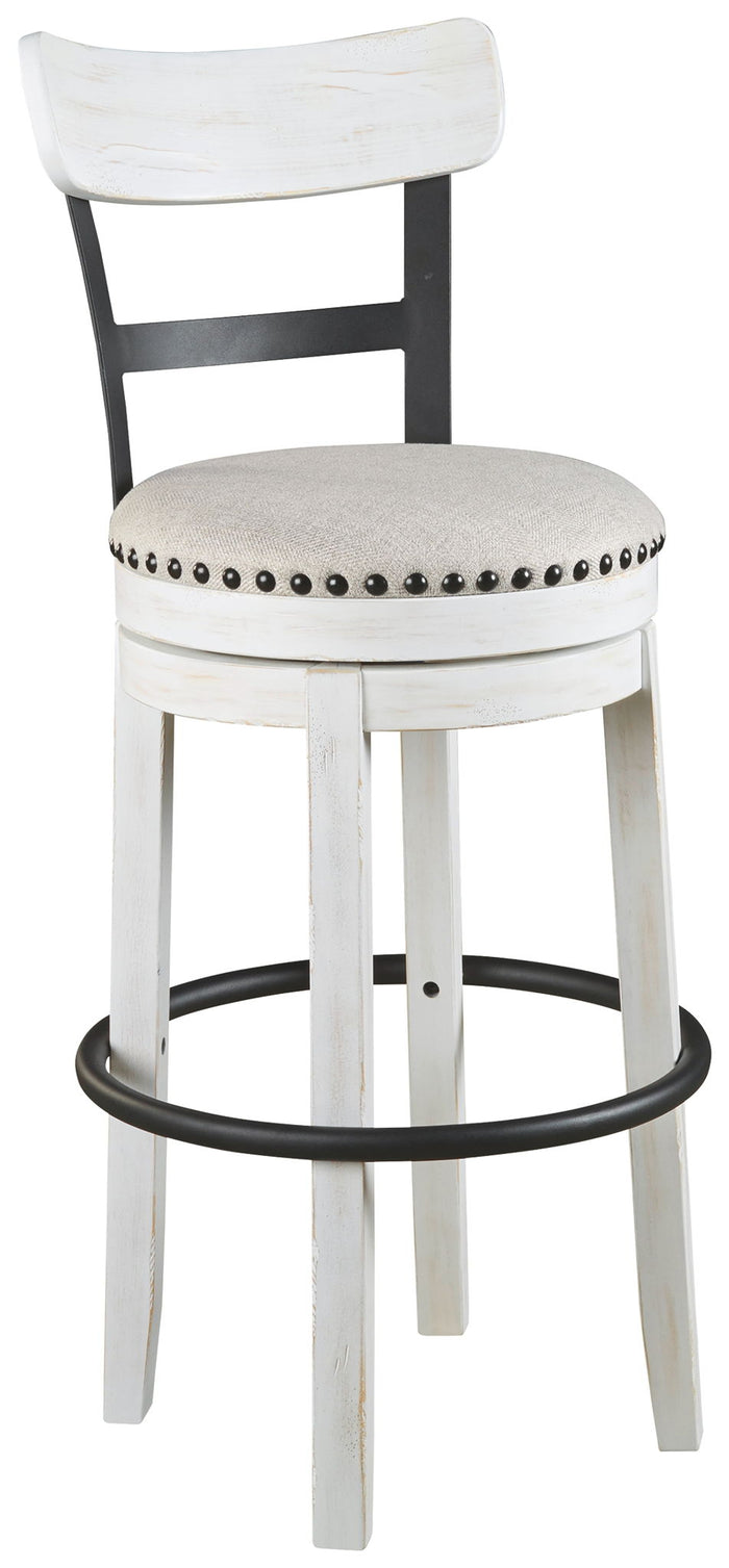 Valebeck - Tall Upholstered Swivel Barstool image 2