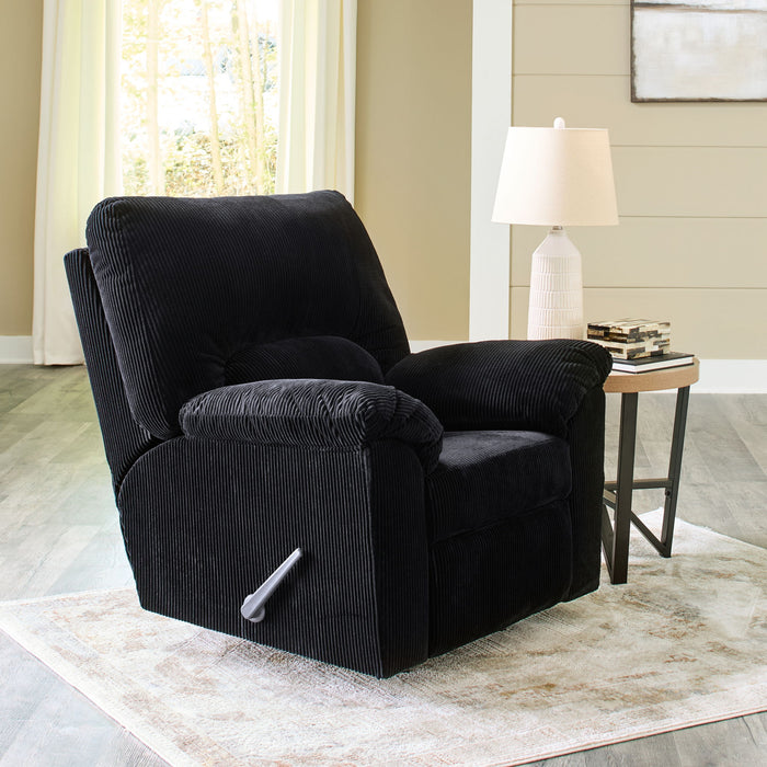 SimpleJoy - Rocker Recliner - Fabric - Onyx image 2