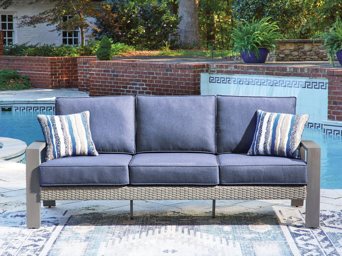 Half Moon Beach - Sofa With Cushion - Blue / Gray image 2