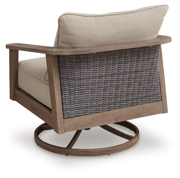 Harmony Headlands - Swivel Lounge With Cushion - Natural / Gray image 3