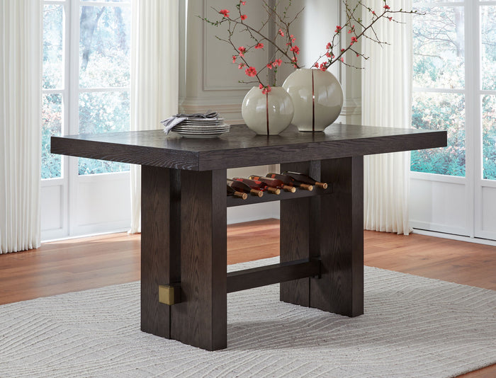 Burkhaus - Rectangular Dining Room Counter Table - Dark Brown image 3