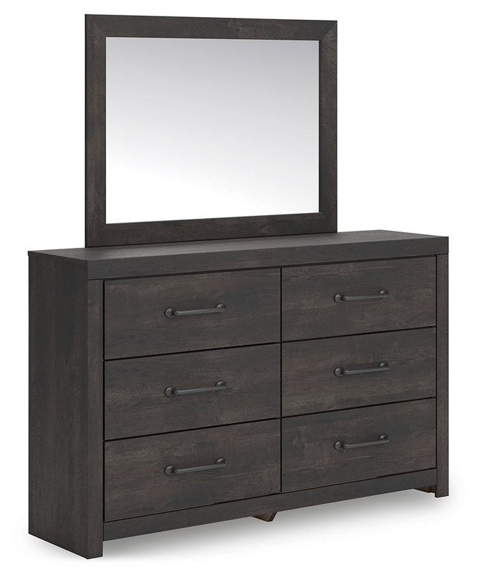 Hollivern - Dresser And Mirror - Dark Gray image 1
