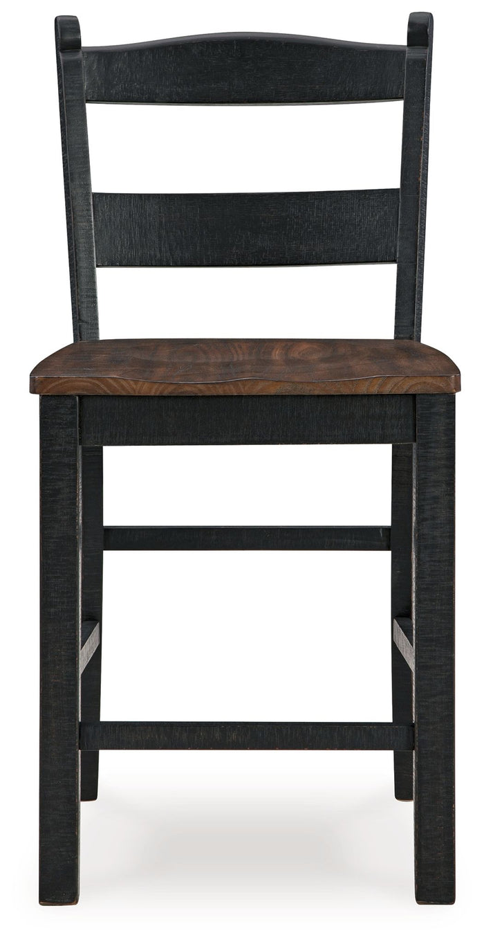 Valebeck - Barstool (Set of 2) - Black / Brown image 2